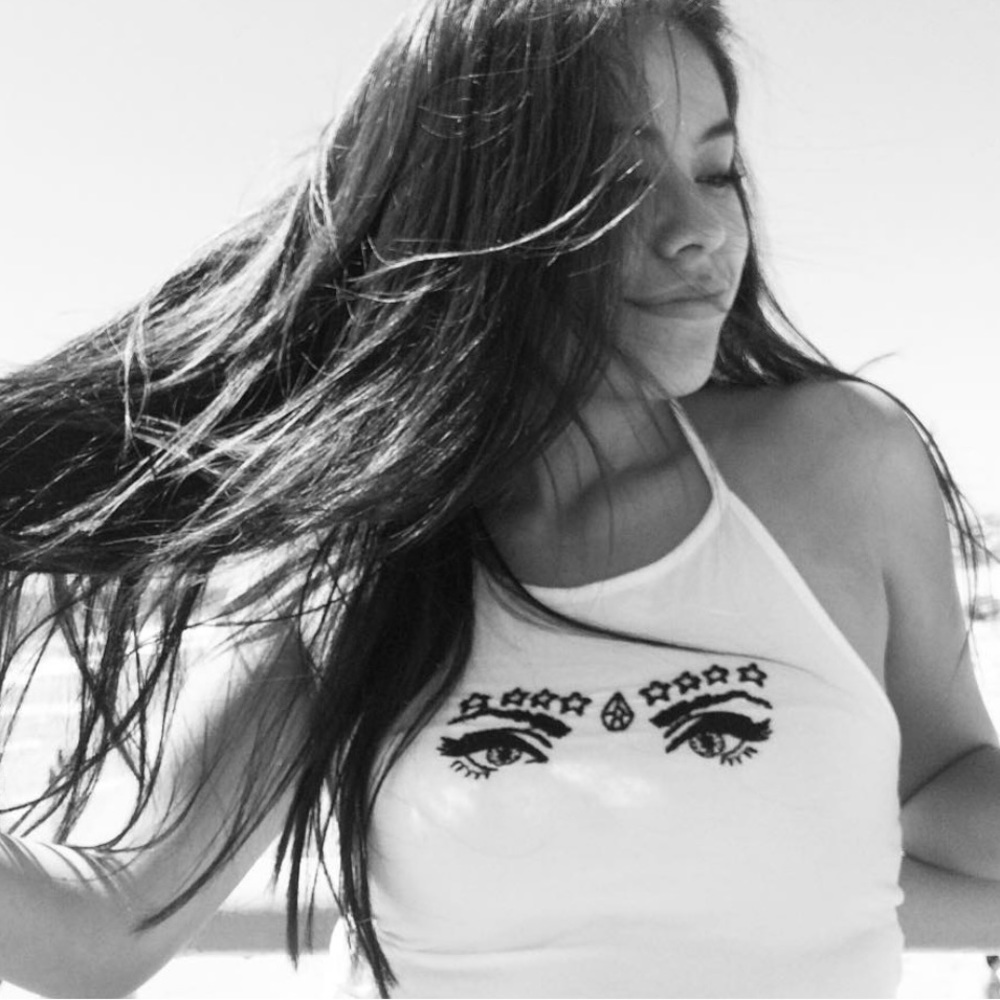 Brandy Melville Starry Eyes Crop Halter Top